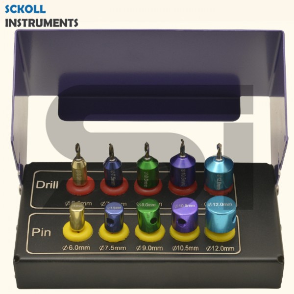 Drill Guide And Implant Positioning Kit Titanium Guided Surgery Pins