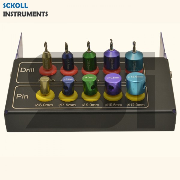Drill Guide And Implant Positioning Kit Titanium Guided Surgery Pins