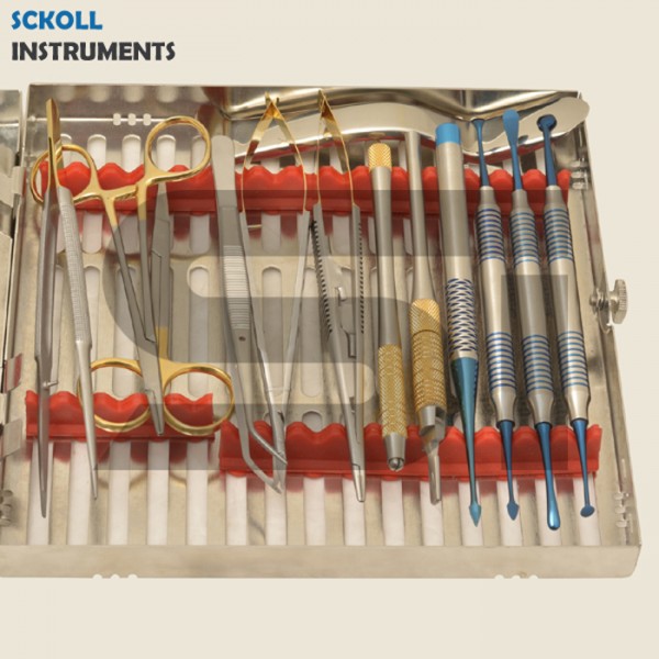 Micro Surgical kit Set of 13 Pcs with Cassette