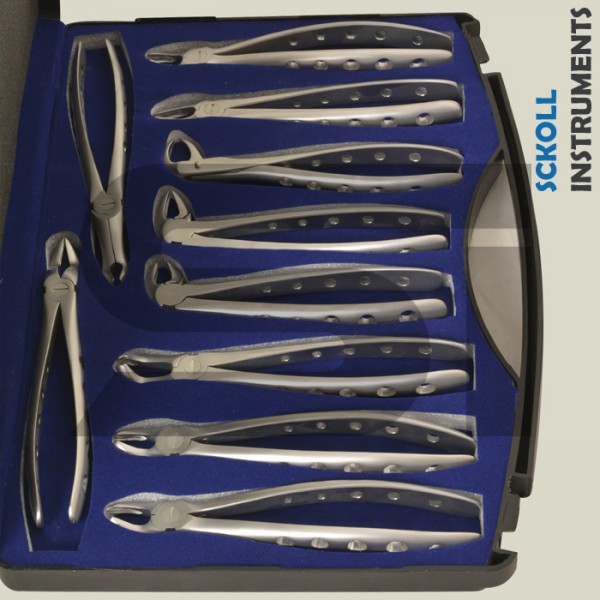 Extraction Forceps Set Of 10 Pcs Kit