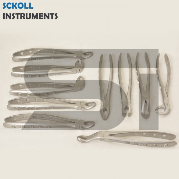 Extraction Forceps Set Of 10 Pcs Kit