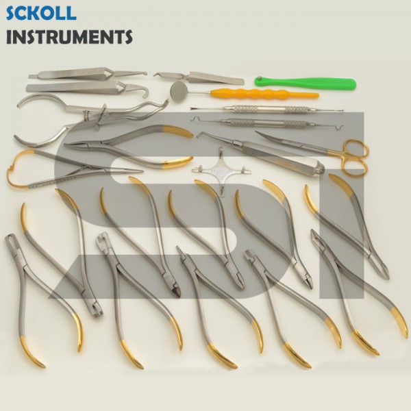 Basic Orthodontics Dental Instruments Set 23 Pcs Composite Kit