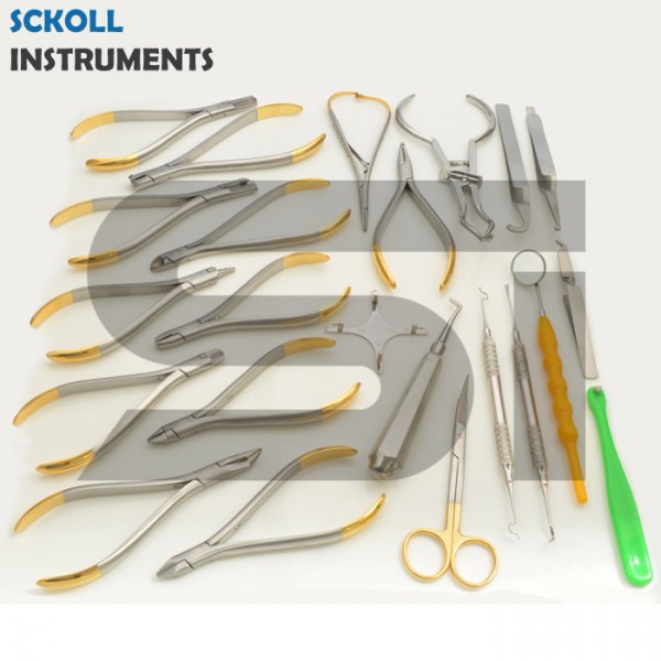 Basic Orthodontics Dental Instruments Set 23 Pcs Composite Kit