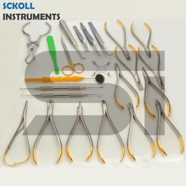 Basic Orthodontics Dental Instruments Set 23 Pcs Composite Kit