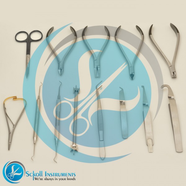 Basic Orthodontics Dental Instruments Set 13 Pcs Composite Kit