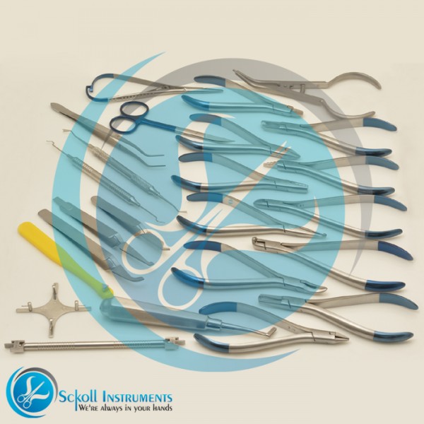 Basic Orthodontics Dental Instruments Set 24 Pcs Composite Kit