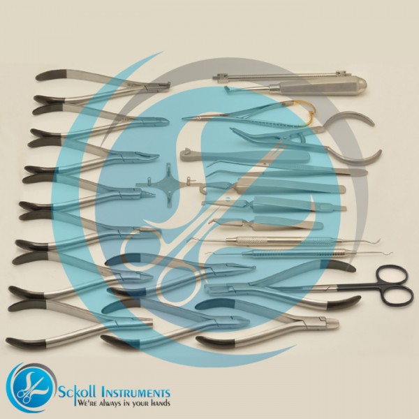 Basic Orthodontics Dental Instruments Set 24 Pcs Composite Kit