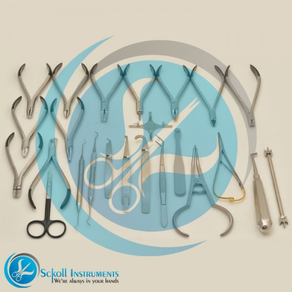 Basic Orthodontics Dental Instruments Set 24 Pcs Composite Kit